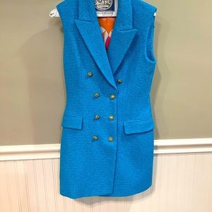 Teal Zara Blazer style dress